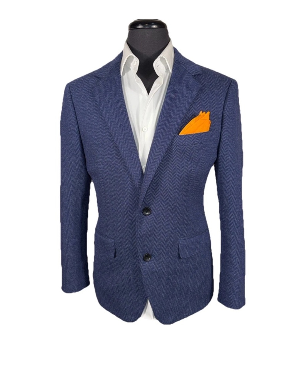 LNWOT BONOBOS EMMETEX COTTON BLEND BLUE HERRINGBONE SPORT COAT SZ 40